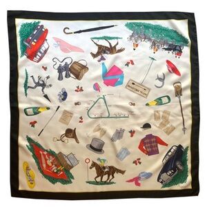 Asprey  vintage rare!!    100% Silk Scarf. 35×35